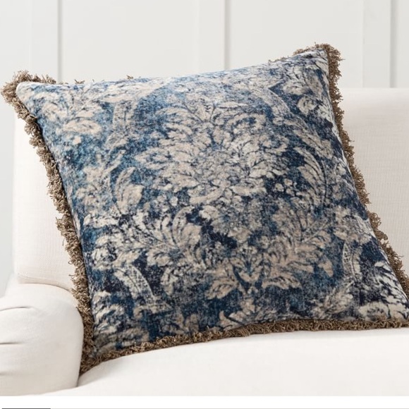 Pottery Barn Other - Pottery Barn Stunning Claudine Print Pillow Cover, 24", Indigo Multi